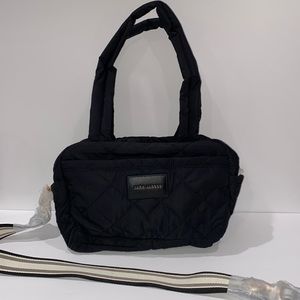 the Marc Jacobs® Quilted Nylon Small Weekender Bag Black w Crossbody Strap NWT